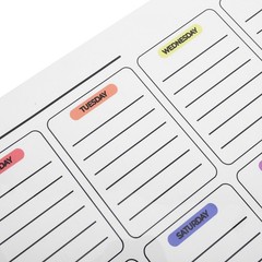 Weekly Plan Dry Erase Whiteboard Stickers Planner for Wall Calendar