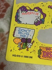 90’s Vintage Post-it Removable Sticker Sheet Monsters Do Not Disturb Beware 1990