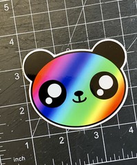 Panda Sticker Kawaii Japan Cute Bear Rainbow Vinyl 3 inches K-Pop