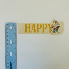 VINTAGE STICKERS The Disney Store Snow White Characters WHISTLE WHILE YOU WORK