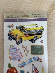Miss Elizabeth’s Back to School 2-Sided Clear Stickers Scrapbooking