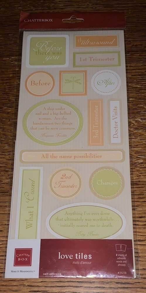 Chatterbox ~Before There Was You~Love Tiles~ Pregnancy Trimester Craving Sticker