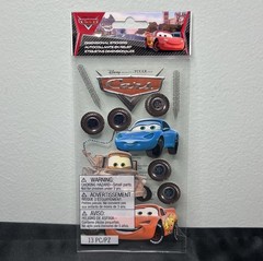 Disney Cars Dimensional Stickers Lightning McQueen Mater Sally Scrapbook 13 Pcs