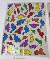 VTG Lot Of Highlights For Children Dinosaur Sticker Sheets, Scrapbooking 1990s