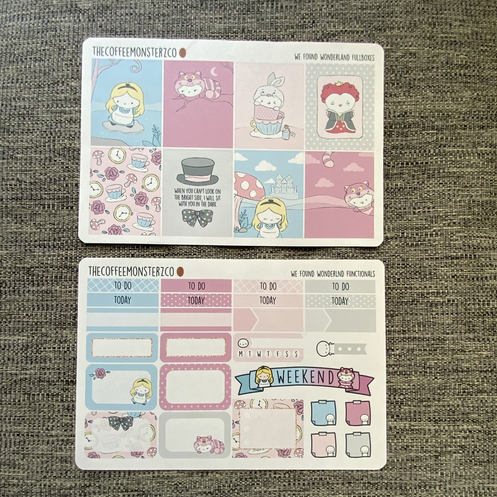 TheCoffeeMonsterzCo Alice in Wonderland Planner Set We found Wonderland TCMC