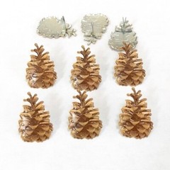 PINECONE SCRAPBOOKING DECORATIVE BRADS EYELET OUTLET 8 PCS