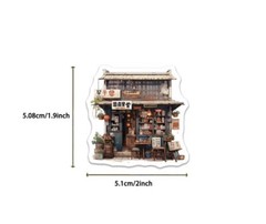 10pcs Gorgeous Store Front Stickers- Scrapbook, Journal, DIY Crafts & Cards