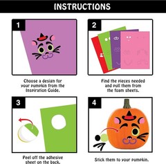 Funny Halloween Foam Stickers 18 Pack Craft Kit for Kids Party Activities