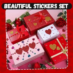 YGDZ Glitter Foam Stickers Set, Colorful Self Adhesive Stars Heart Gems Sticker