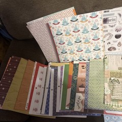 HUGE 12×12 SCRAPBOOK PAPER LOT~200 Shts.~Mixed Themes~NEW