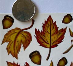 FALL LEAVES & CHESTNUT￼ Sticker(18pc)Stickabilitie•Chestnut •Autumn•Tree•Falling