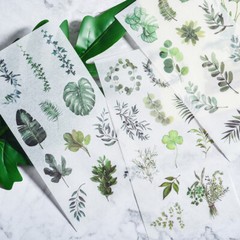[Flat Shipping] Set Washi Paper Stickers Scrapbook Bullet Journal Planner Deco
