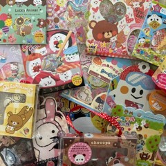 RARE Kawaii Sticker Flakes San X Sanrio Japan 12 Pieces Mix Grab Bag Lot