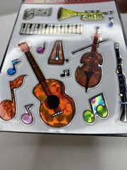 Vintage Prism Stickers Classy Stick-Ons Musical Band Colorful New Sealed
