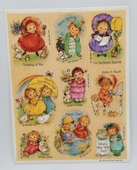 Hallmark 1985, Mary Hamilton Vintage Sticker Sheet