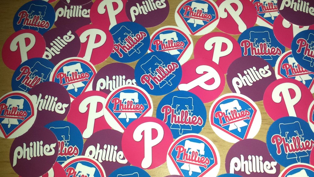 SET of 100-1″ PRECUT «PHILADELPHIA PHILLIES» Bottle cap images. We cut for you!!
