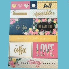 The Paper Studio Petals Blooms Sticker Book Flamingo Stick a Bilities