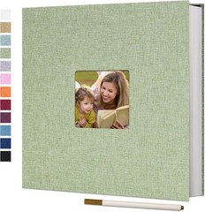 Vienrose Large Self-Adhesive Photo Album Linen Scrapbook 40 Pages 4×6 8×10 DIY