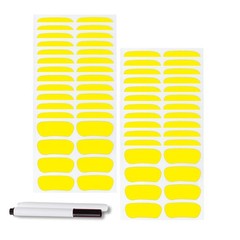 100 Pairs Eye Black Stickers with 2 Pencils for Baseball Football Yellow