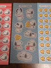 Hubman & Chubgirl Peanuts Friends Collection Snoopy Woodstock 4 Sticker sheets
