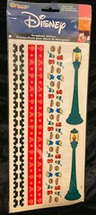 SandyLion Disney Theme Park Scrapbook Sticker Border Sheet Lamp Post Food Ears