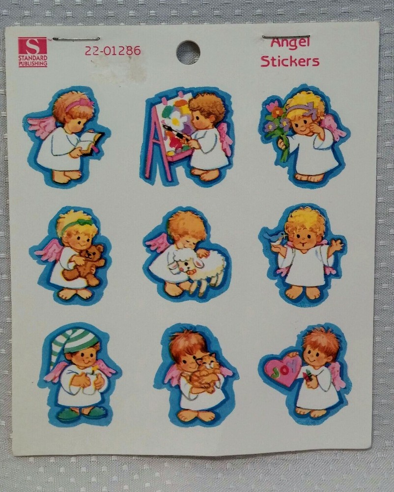 Vintage Redi-Stix STICKERS*Adorable Angels*Standard Publishing