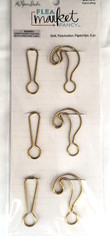 The Paper Studio FLEA MARKET FANCY Paperclips – GOLD PUNCTUATION – 6 pcs