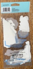 RARE Jolees VELLUM WATERFALLS Mountains Trees Card Making 3D Scrapbook Stickers