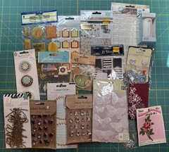 Assorted Scrapbooking Lot of 15+ Vellum Stickers Gems Acetate Words Epoxy