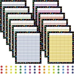 12 Pcs 17″x 22″ Incentive Chart Multicolor Laminated Dry Erase Reward Chores …