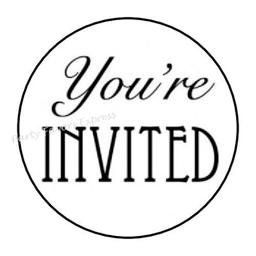 YOU’RE INVITED ENVELOPE SEALS LABELS STICKERS PARTY FAVORS