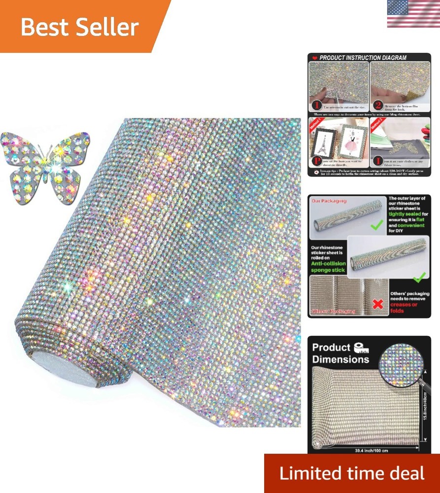 Bling Rhinestone Sticker DIY Car Decoration Stickers Self-Adhesive Hotfix Gli…