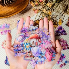 50Pcs Fantasy Amusement Park Stickers Pack, Graffiti Aesthetic Decals for Pla…