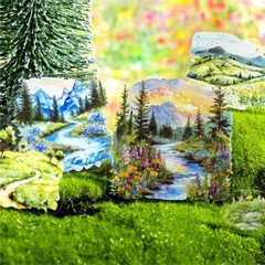 30Pcs Mountains Field Scrapbook Stickers DIY Journal Planner Decorative Collage