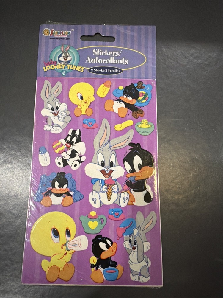 Vintage Sandylion Cute Baby Babies Looney Tunes Sticker 2 Sheet
