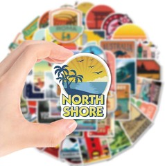 50 Pack Travel World City Landmark USA City Skateboard stickers Waterproof Vinyl