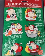 New 1990 Vintage Ziggy Stickers Forget me Not  Christmas, Snowman, Bears 4 Packs