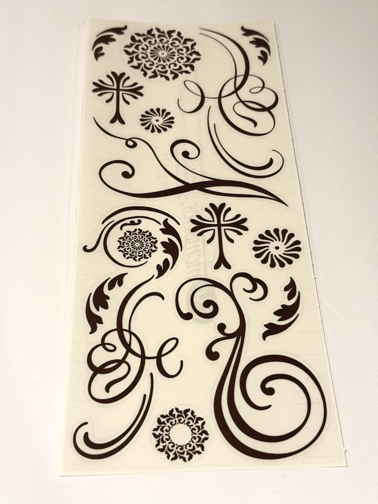 Creative Memories Scrapbook Stickers 2010 Flower Floral Leaves Flourish Swirl
