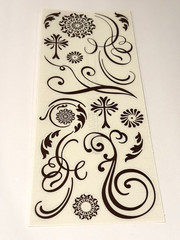 Creative Memories Scrapbook Stickers 2010 Flower Floral Leaves Flourish Swirl