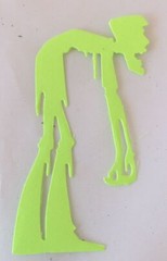 Tim Holtz Die Cuts * Ghoulish Zombie *Set of 12* Green Cardstock or Glitter Foam
