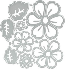 8 Pcs 3D Flower Metal Cutting Dies – Stencil Carbon Steel Die for Scrapbookin…