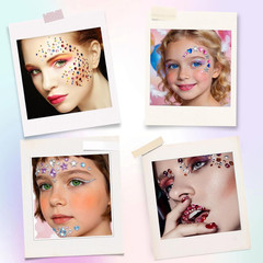 3269PCS Rhinestone Gem Stickers, 12 Sheets Self-Adhesive Glitter Jewels for Craf