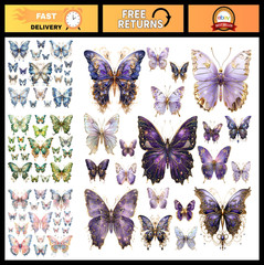 400 Pcs Floral Butterfly Scrapbook Stickers Set for Journaling, Planner & Crafts