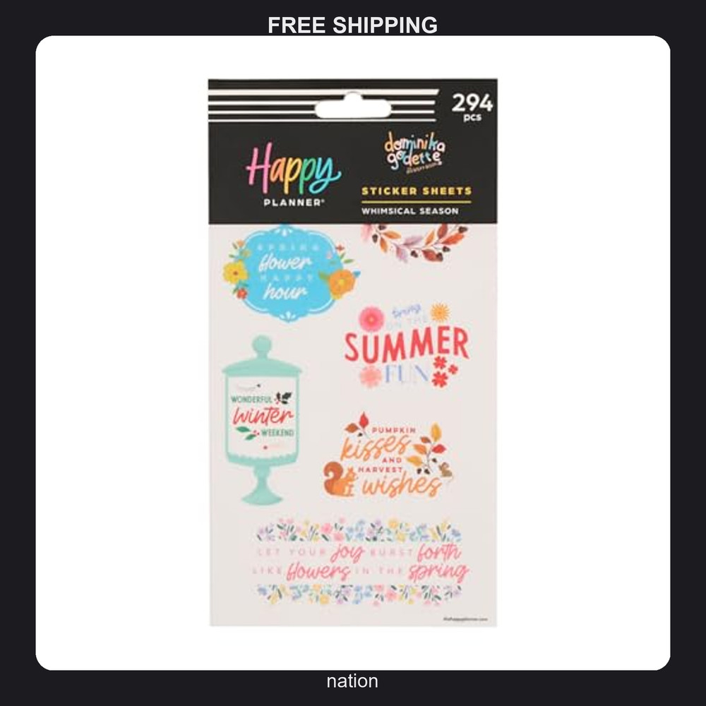 15 Sheets Whimsical Season Planner Stickers for Journals and Calendars