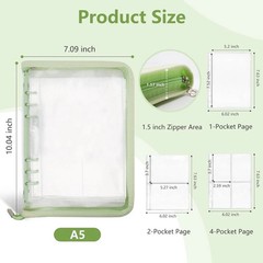 A5 Sticker Storage Binder – Reusable Sticker Book with Zipper & Pockets