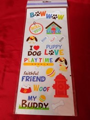 Forever In Time Paper Craft Scrapbook Stickers Cat And Dog NEW