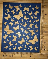 5 BUTTERFLY cardstock paper die cut embellishments scrapbook / card making
