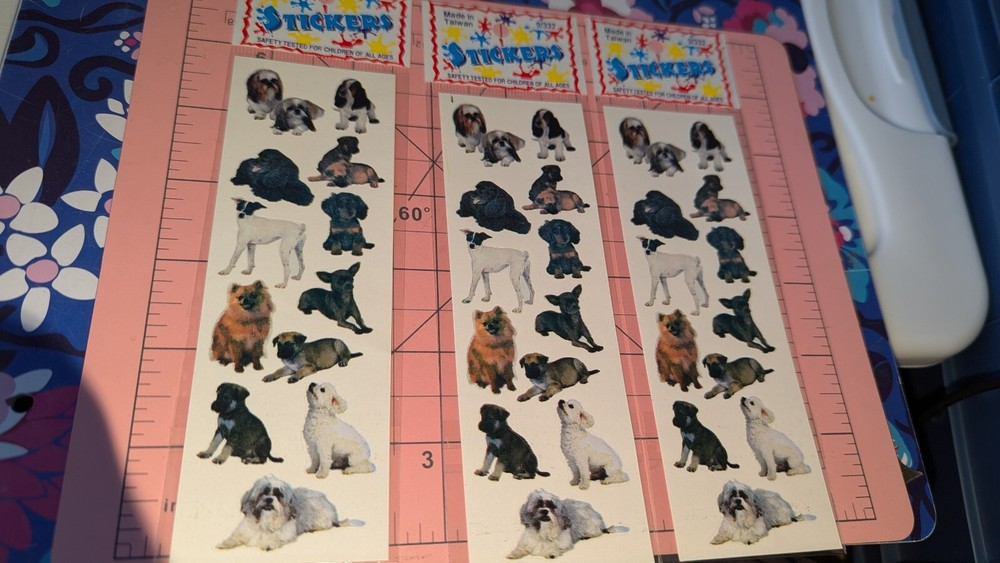 Vintage Stickers Dogs Lot Of 3 Packs OTC Taiwan