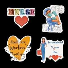 51 Assorted Nurses Nursing Medical Healthcare Workers Stickers