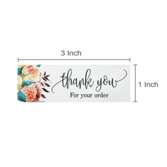Wrapables 3″ x 1″ Small Business Thank You Stickers Roll for Boxes and Envelopes